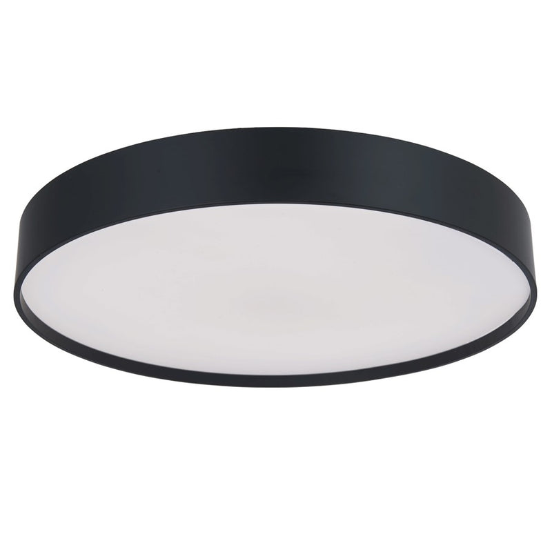 Abra Lighting Snare 1 Light 17" Metal Cylinder/Frost Flush, BK