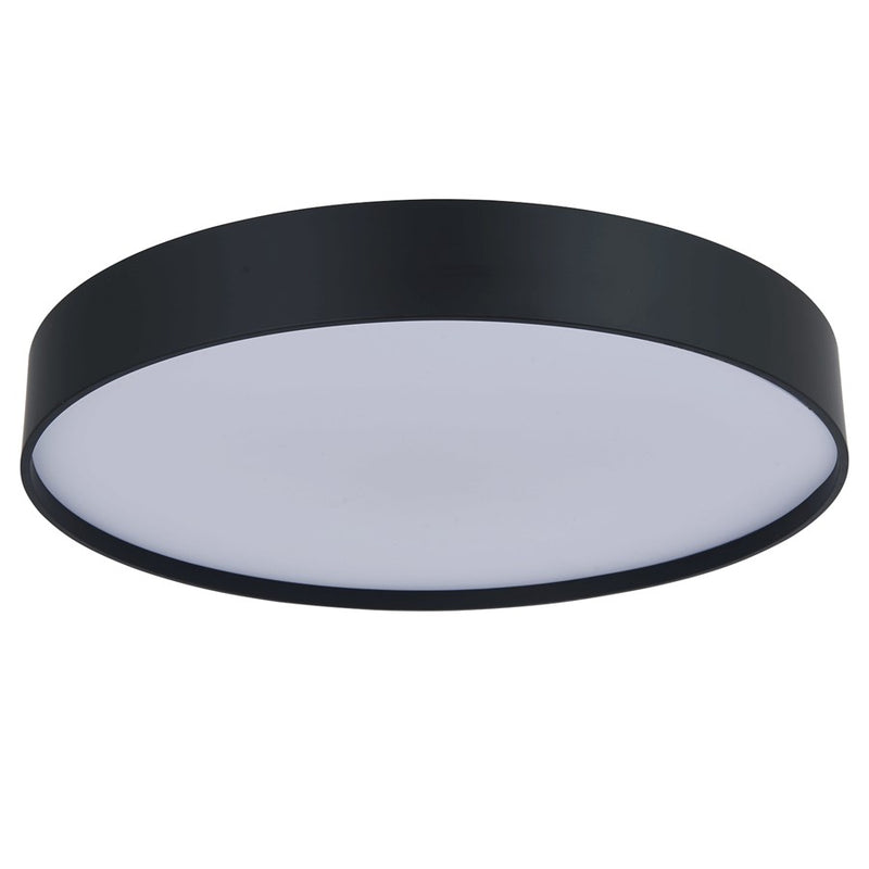 Abra Lighting Snare 1 Light 17" Metal Cylinder/Frost Flush, BK
