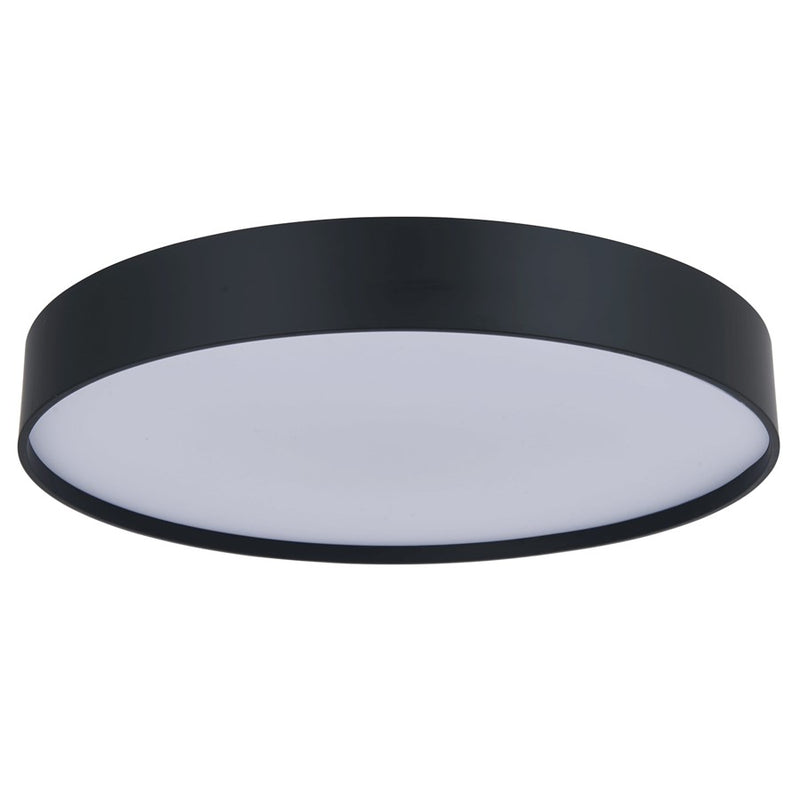 Abra Lighting Snare 1 Light 17" Metal Cylinder/Frost Flush, BK