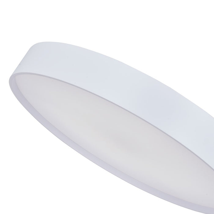 Abra Lighting Snare 1 Light 17" Metal Cylinder/Frost Flush, White