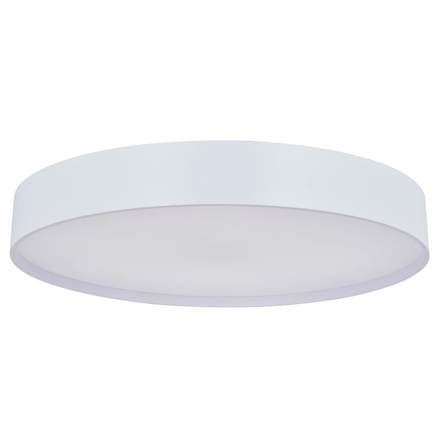 Abra Lighting Snare 1 Light 17" Metal Cylinder/Frost Flush, White