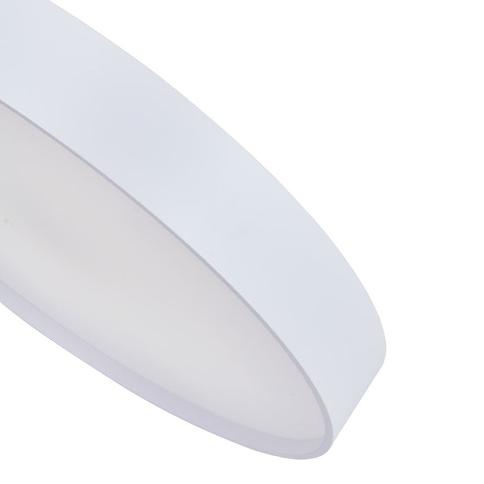 Abra Lighting Snare 1 Light 17" Metal Cylinder/Frost Flush, White