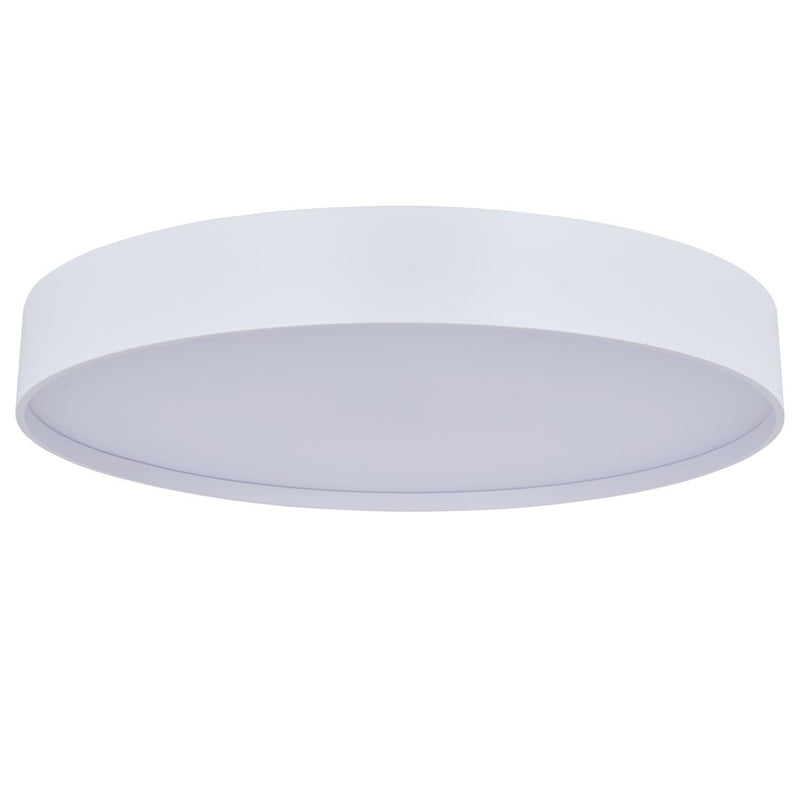 Abra Lighting Snare 1 Light 17" Metal Cylinder/Frost Flush, White