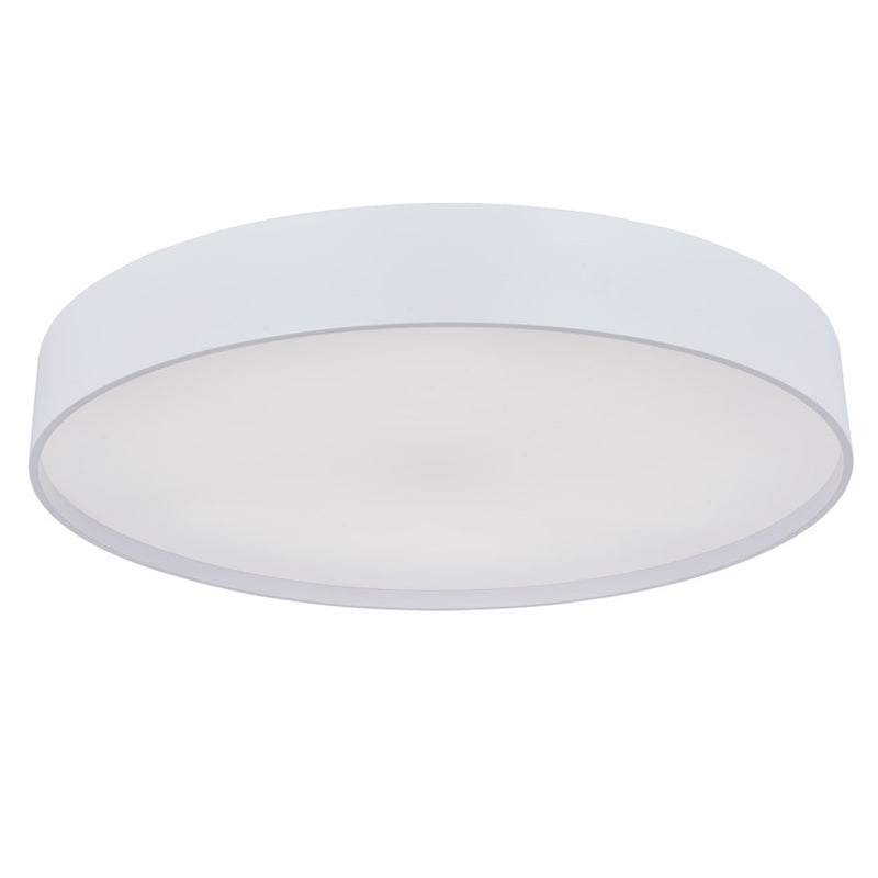 Abra Lighting Snare 1 Light 17" Metal Cylinder/Frost Flush, White