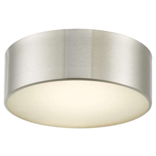 Abra Lighting Bongo 10" Metal Cylinder/Frost Flush, Nickel - 30030FM-BN-BONGO