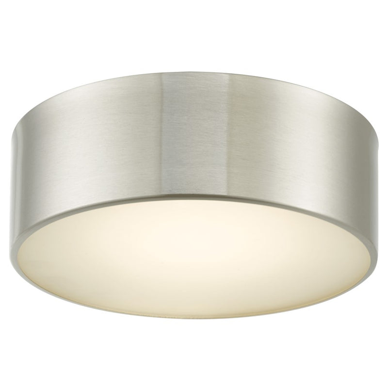 Abra Lighting Bongo 10" Metal Cylinder/Frost Flush, Nickel