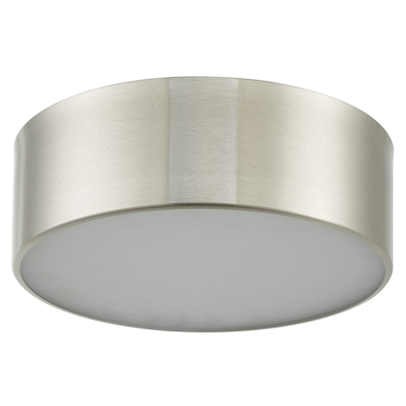 Abra Lighting Bongo 10" Metal Cylinder/Frost Flush, Nickel