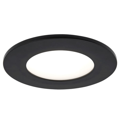 Abra Lighting Button 1 Light 4.5" Slim Disc Flushmount, Black