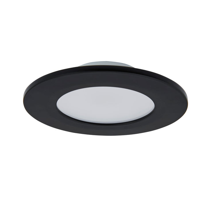 Abra Lighting Button 1 Light 4.5" Slim Disc Flushmount, Black