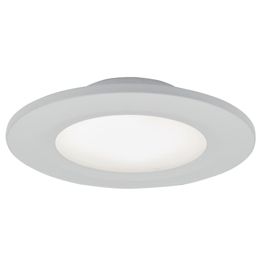 Abra Lighting Button 1Lt 4.5" Slim Disc Flushmount, White - 30039FM-WH-BUTTON
