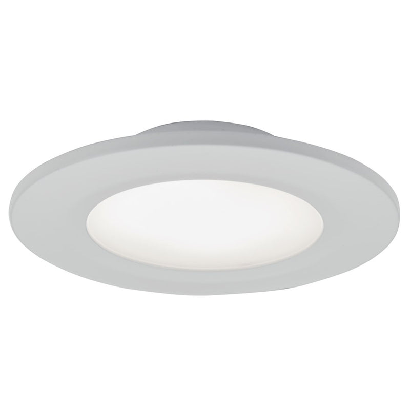 Abra Lighting Button 1 Light 4.5" Slim Disc Flushmount, White