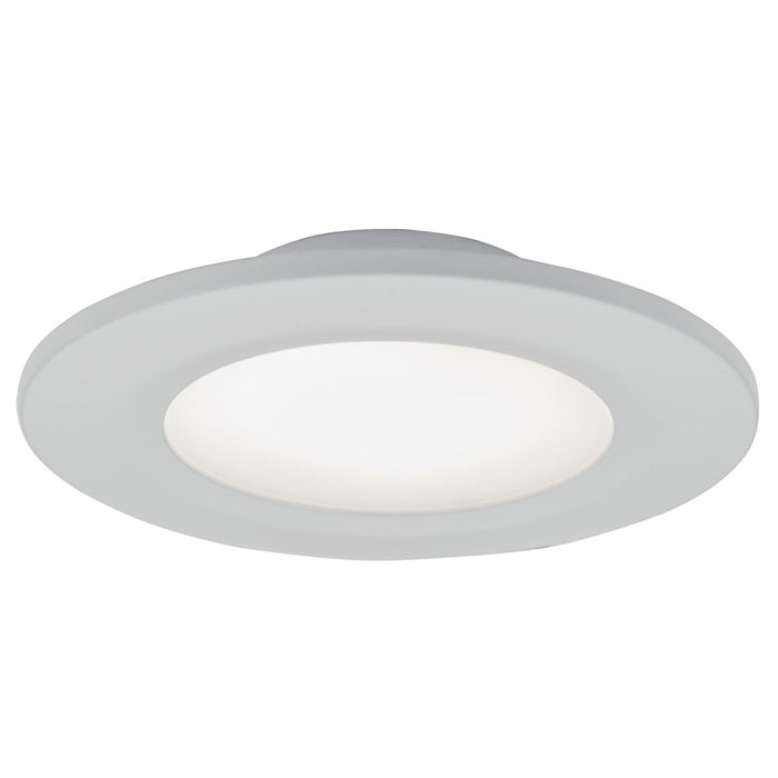 Abra Lighting Button 1 Light 4.5" Slim Disc Flushmount, White