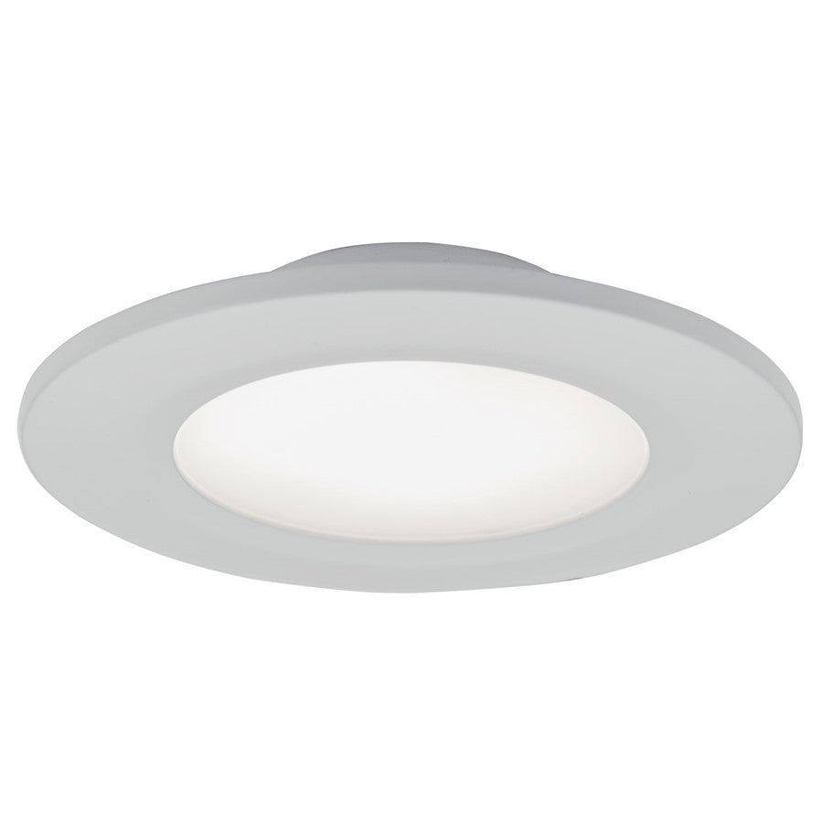 Abra Lighting Button 1 Light 4.5" Slim Disc Flushmount, White