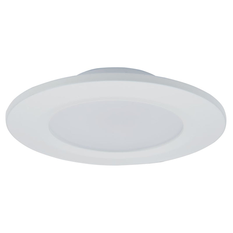 Abra Lighting Button 1 Light 4.5" Slim Disc Flushmount, White