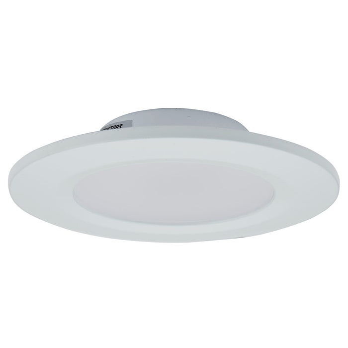 Abra Lighting Button 1 Light 4.5" Slim Disc Flushmount, White