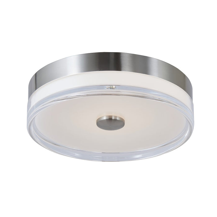 Abra Lighting Iris 1 Light 3CCT 12" Low Profile Flushmount, Nickel