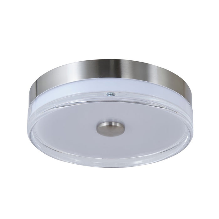 Abra Lighting Iris 1 Light 3CCT 12" Low Profile Flushmount, Nickel