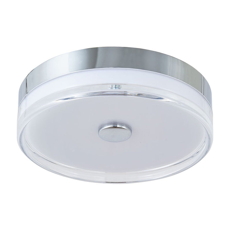 Abra Lighting Iris 1 Light 3CCT 12" Low Profile Flushmount, Chrome