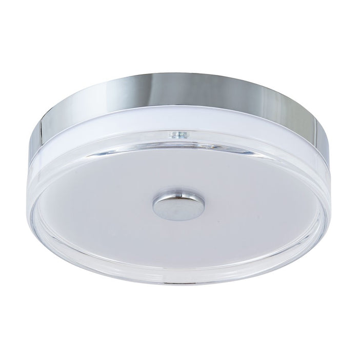 Abra Lighting Iris 1 Light 3CCT 12" Low Profile Flushmount, Chrome