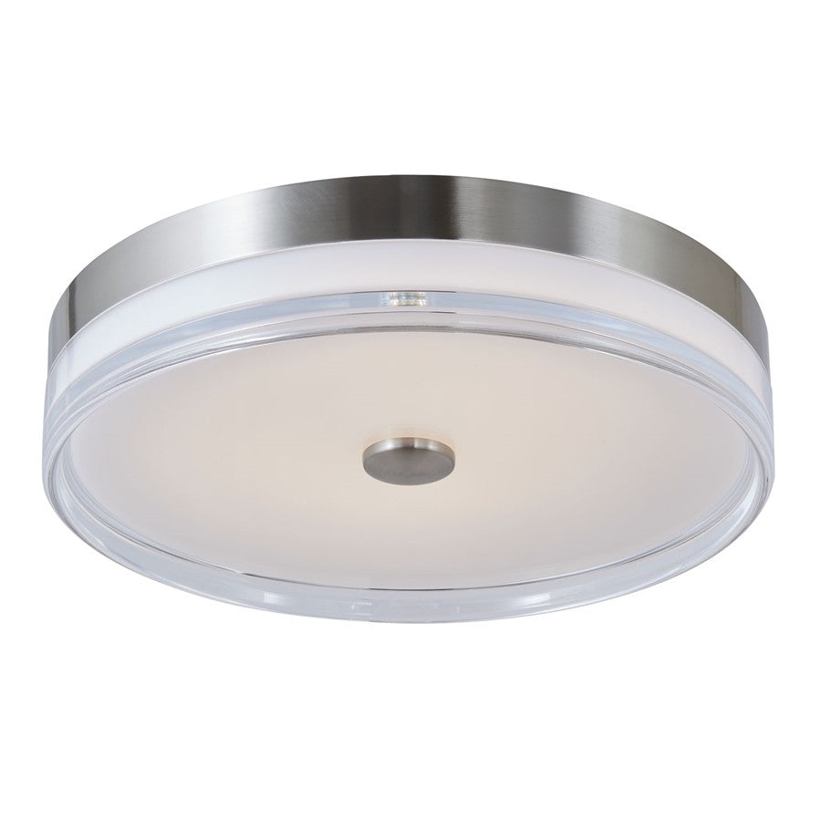 Abra Lighting Iris 1 Light 3CCT 16" Low Profile Flushmount, Nickel