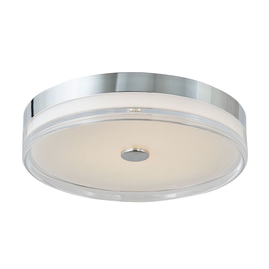 Abra Lighting Iris 1 Light 3CCT 16" Low Profile Flushmount, Chrome