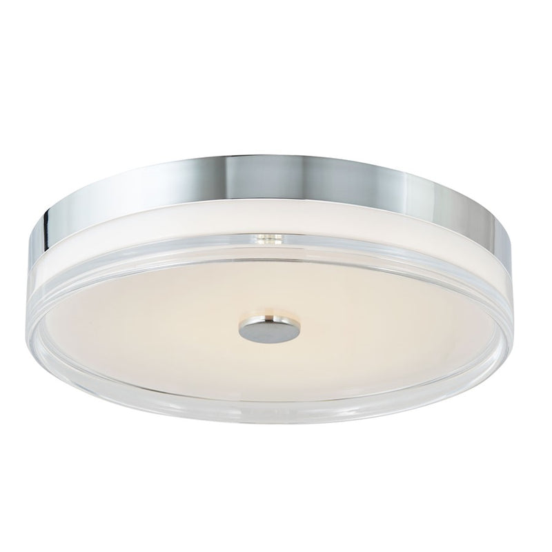 Abra Lighting Iris 1 Light 3CCT 16" Low Profile Flushmount, Chrome