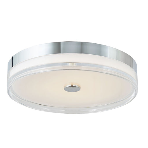 Abra Lighting Iris 1 Light 3CCT 16" Low Profile Flushmount, Chrome