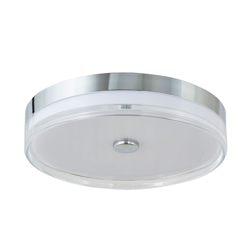 Abra Lighting Iris 1 Light 3CCT 16" Low Profile Flushmount, Chrome