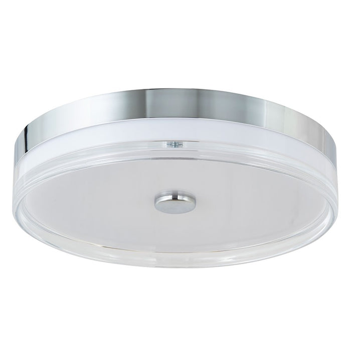 Abra Lighting Iris 1 Light 3CCT 16" Low Profile Flushmount, Chrome