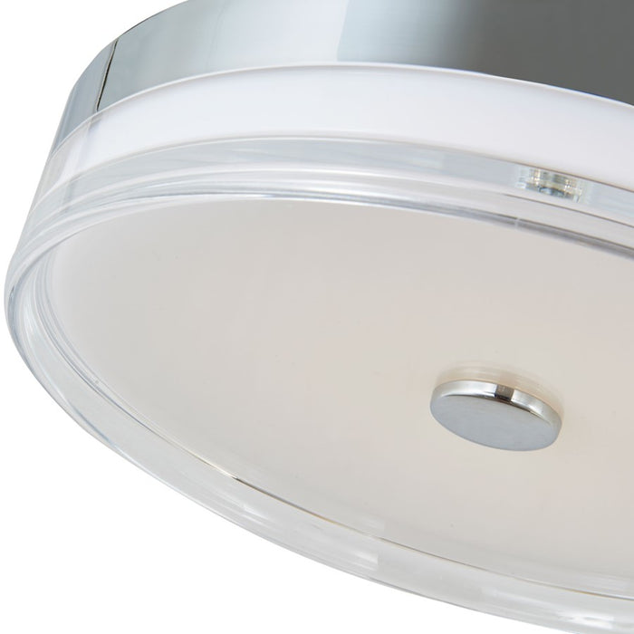 Abra Lighting Iris 1 Light 3CCT 16" Low Profile Flushmount, Chrome