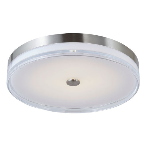 Abra Lighting Iris 1 Light 3CCT 20" Low Profile Flushmount, Nickel