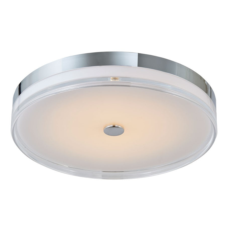 Abra Lighting Iris 1Lt 3CCT 20" Low Profile Flushmount, Chrome - 30042FM-CH-IRIS