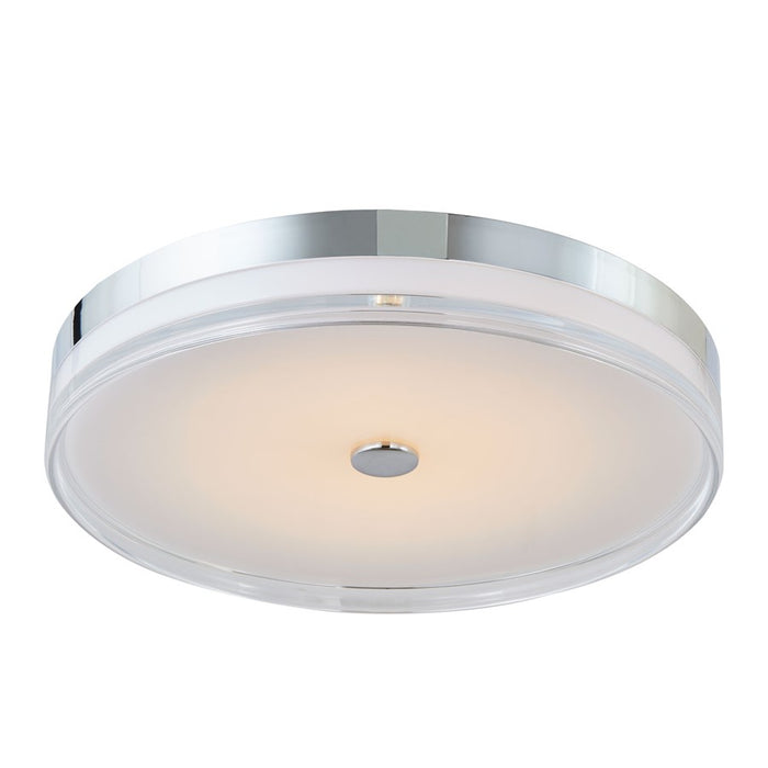 Abra Lighting Iris 1 Light 3CCT 20" Low Profile Flushmount, Chrome