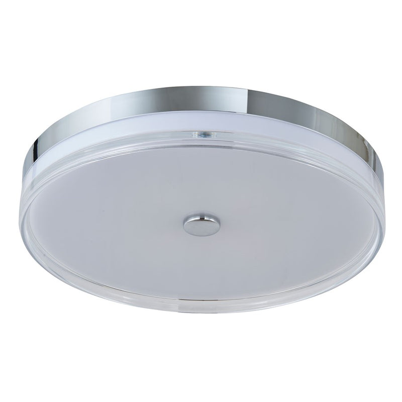 Abra Lighting Iris 1 Light 3CCT 20" Low Profile Flushmount, Chrome