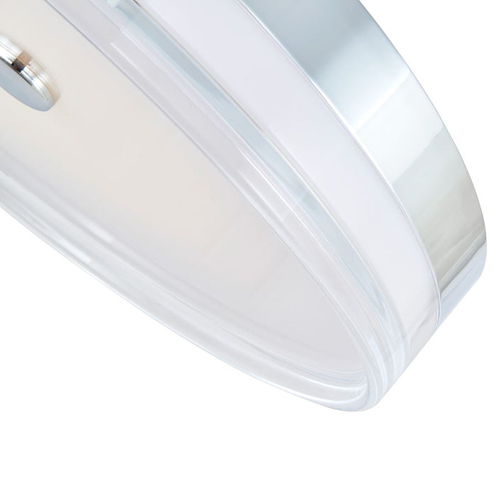 Abra Lighting Iris 1 Light 3CCT 20" Low Profile Flushmount, Chrome
