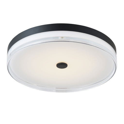 Abra Lighting Iris 1 Light 3CCT 20" Low Profile Flushmount, Black