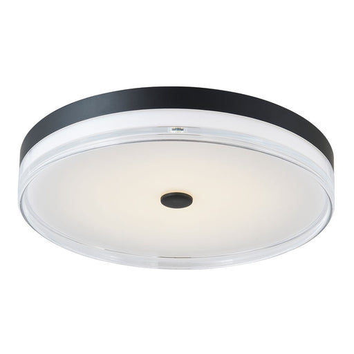 Abra Lighting Iris 1 Light 3CCT 20" Low Profile Flushmount, Black