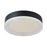 Abra Lighting Waves 1 Light 12" Ribbed Acrylic Flushmount, Black