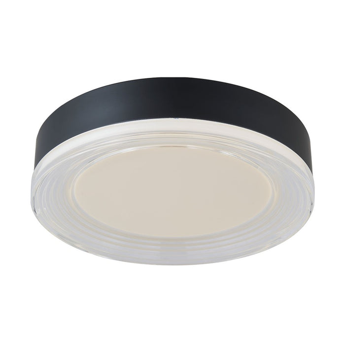 Abra Lighting Waves 1 Light 12" Ribbed Acrylic Flushmount, Black