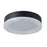 Abra Lighting Waves 1 Light 12" Ribbed Acrylic Flushmount, Black