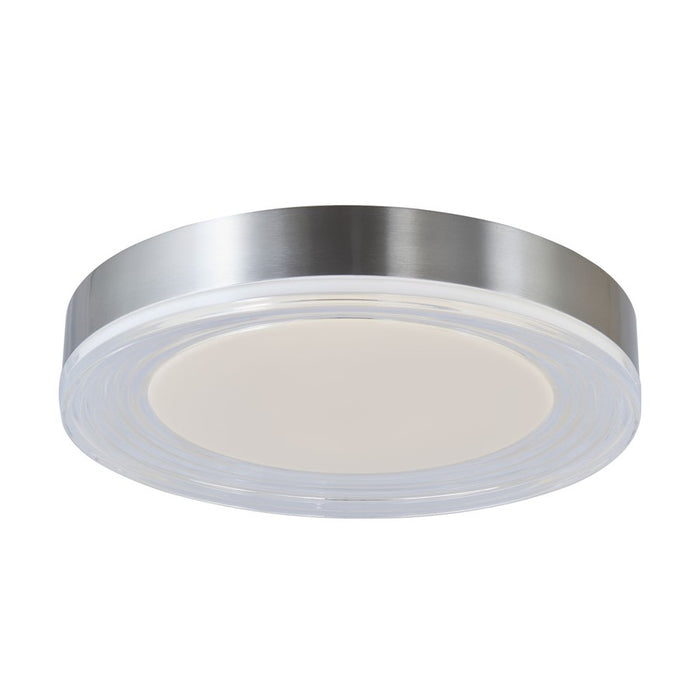 Abra Lighting Waves 1Lt 16" Ribbed Acrylic Flushmount, Nickel - 30044FM-BN-WAVES