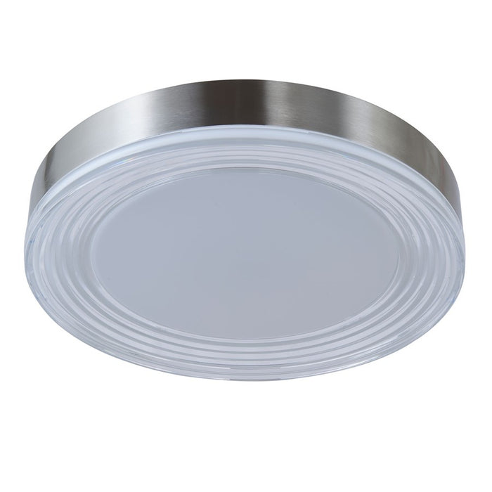 Abra Lighting Waves 1 Light 16" Ribbed Acrylic Flushmount, Nickel