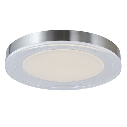 Abra Lighting Waves 1 Light 20" Ribbed Acrylic Flushmount, Nickel