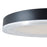 Abra Lighting Waves 1 Light 20" Ribbed Acrylic Flushmount, Black