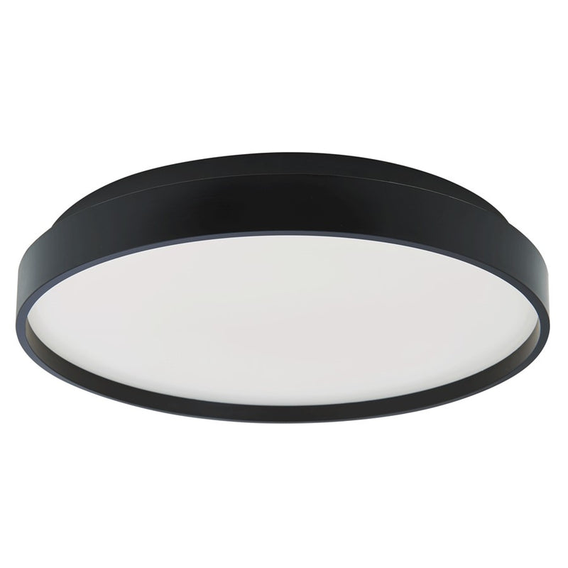 Abra Lighting Tambourine 1 Light 10" Flushmount, Black