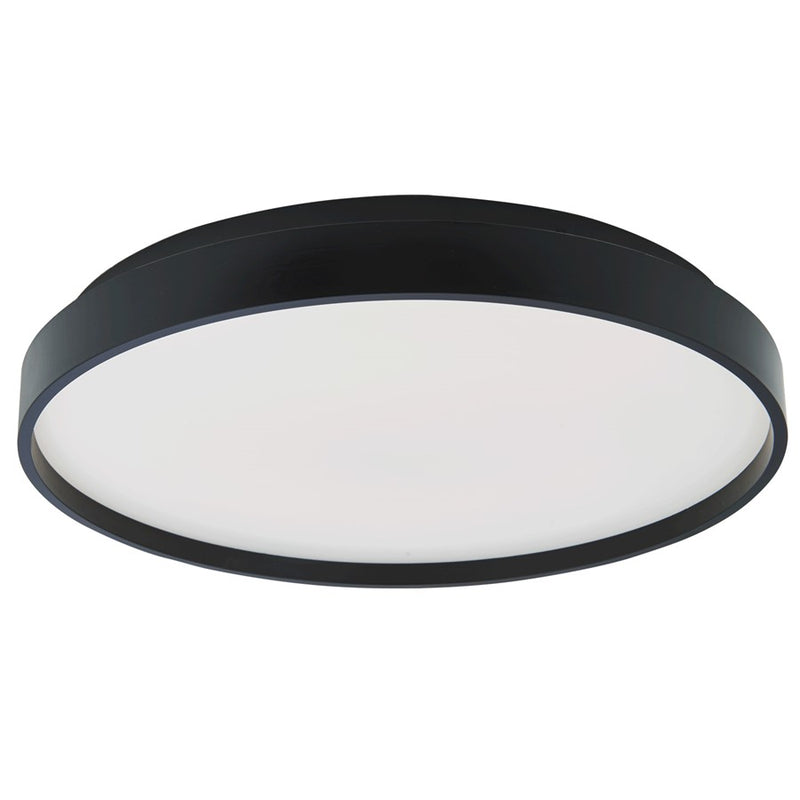 Abra Lighting Tambourine 1 Light 13" Flushmount, Black