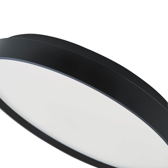 Abra Lighting Tambourine 1 Light 13" Flushmount, Black