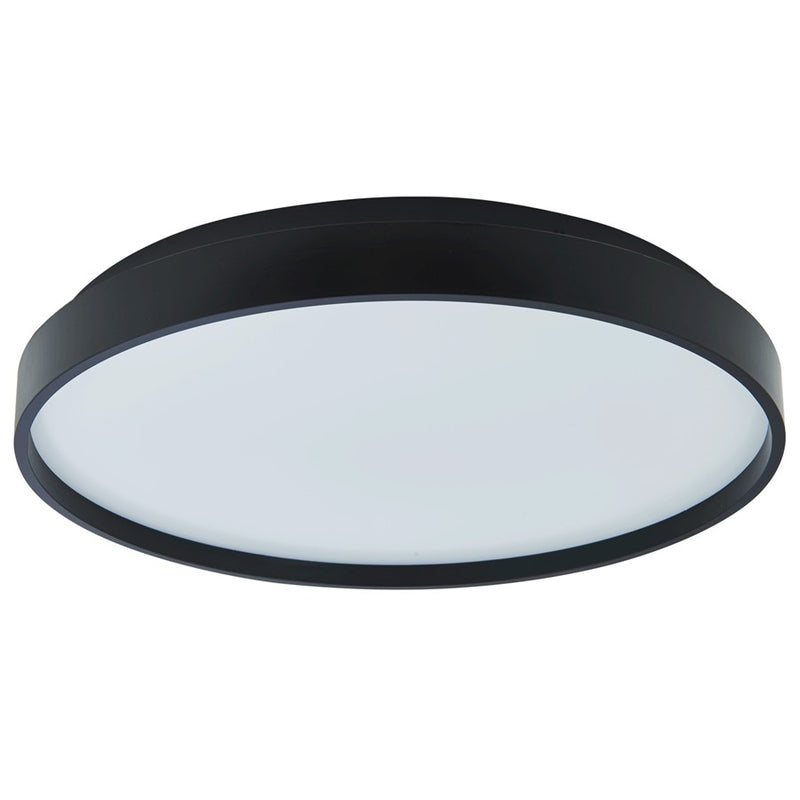 Abra Lighting Tambourine 1 Light 13" Flushmount, Black