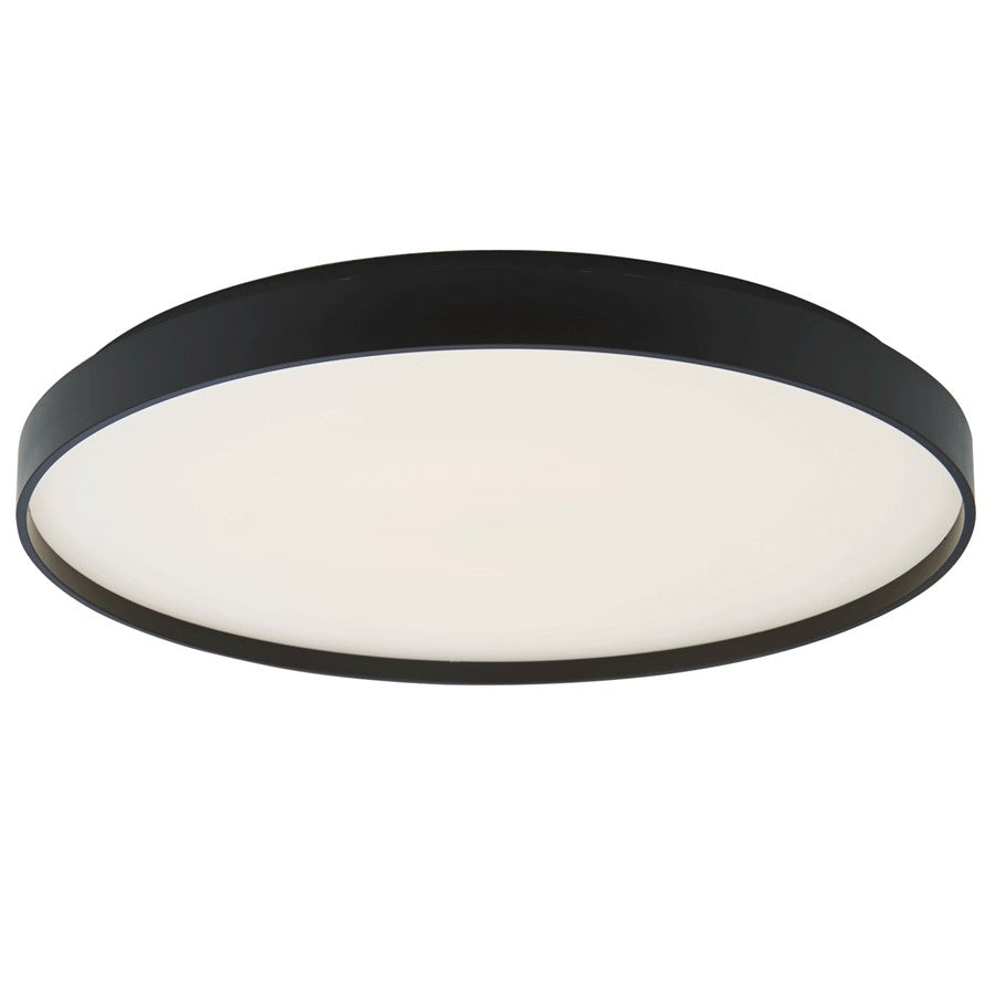 Abra Lighting Tambourine 1 Light 15" Flushmount, Black