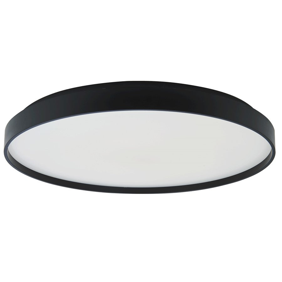 Abra Lighting Tambourine 1 Light 19" Flushmount, Black